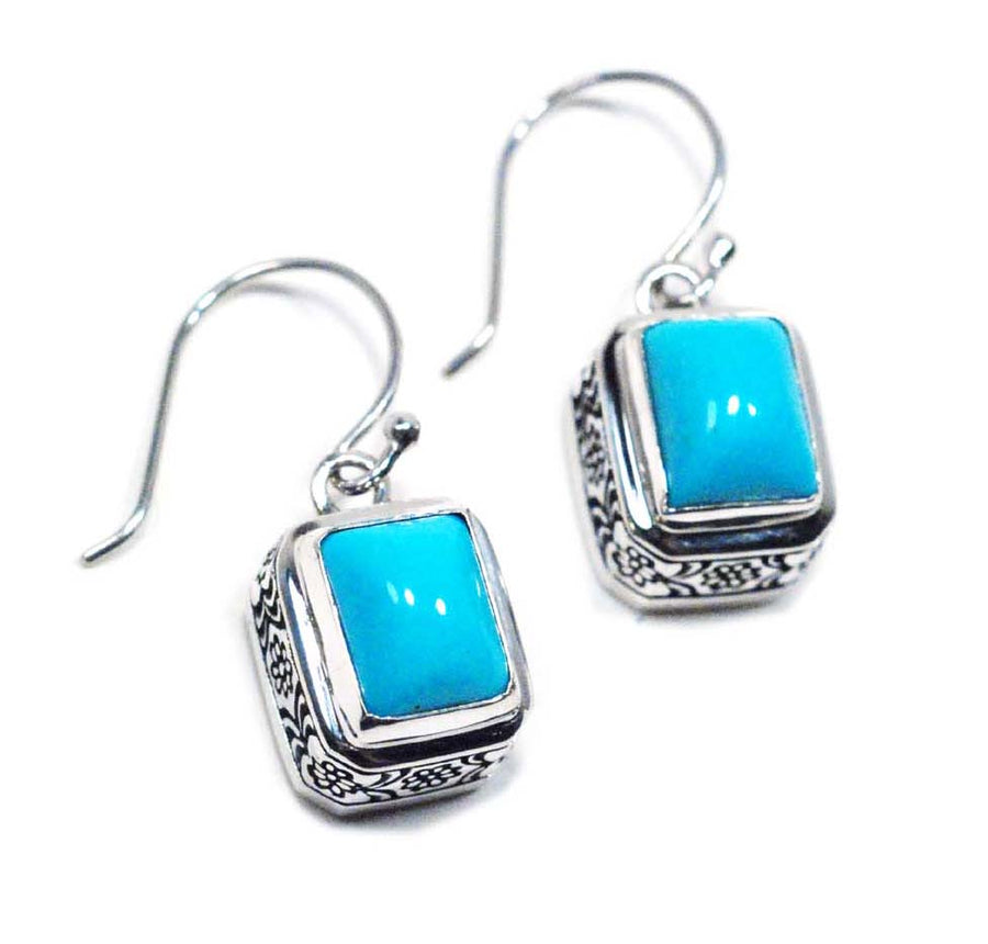 Sterling Silver Turquoise Earrings (399TQ)