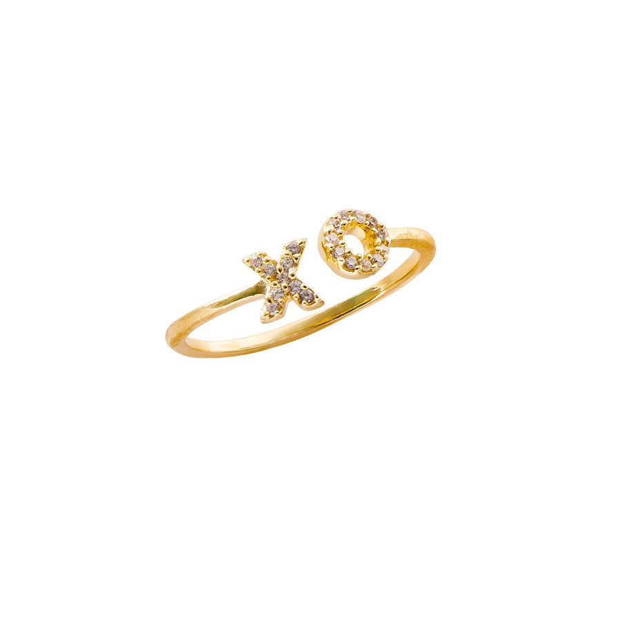 Gold Plate w/CZ Ring (ESI215304)