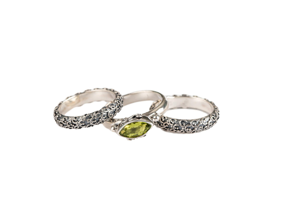Sterling Silver Trio Stack Royal Ring (1132PD)