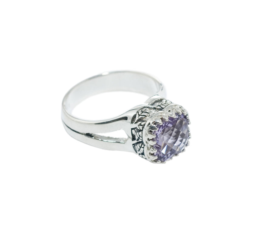Sterling Silver Crown Jewels Ring (1251RDF)