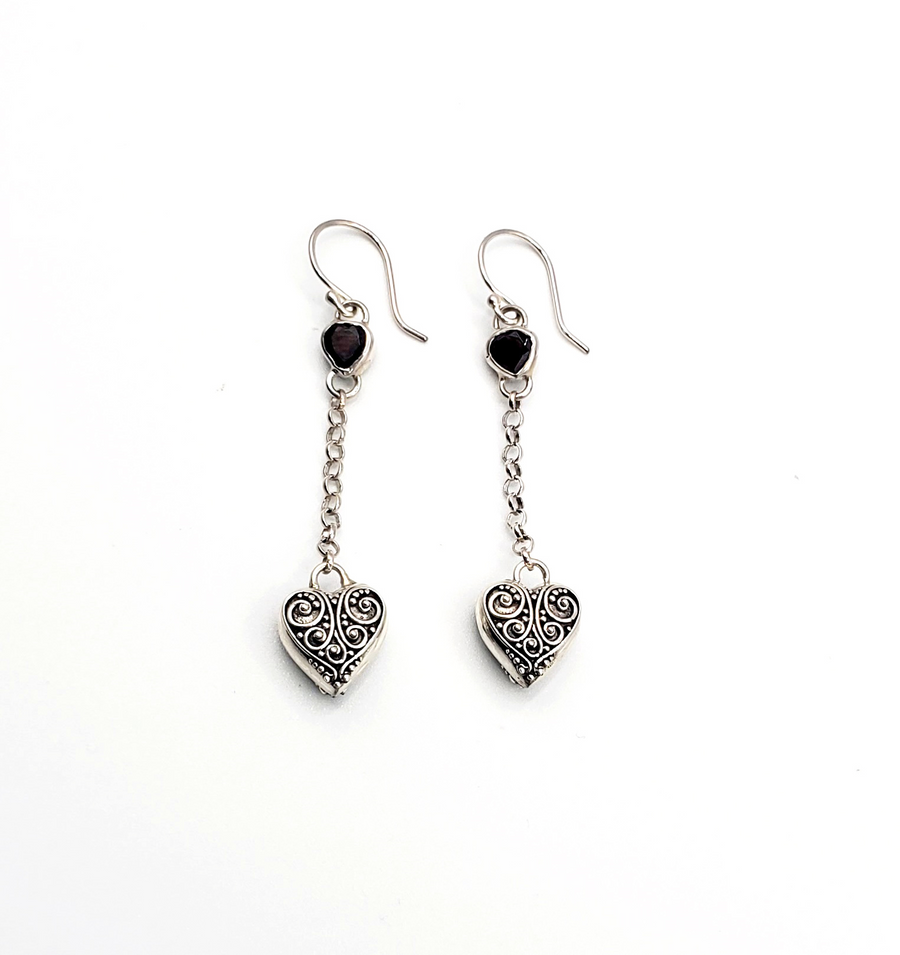 Sterling Silver Romantic Earrings (3219G)