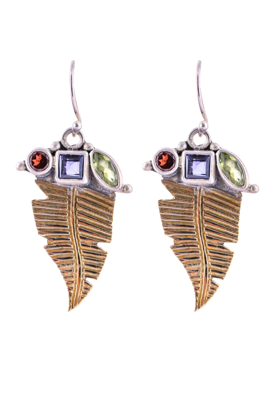 Sterling Silver w/Bronze Leaf Earrings (3602SS/BZ)