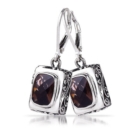 Copy of Sterling Silver Smoky Quartz Earrings (388XST)