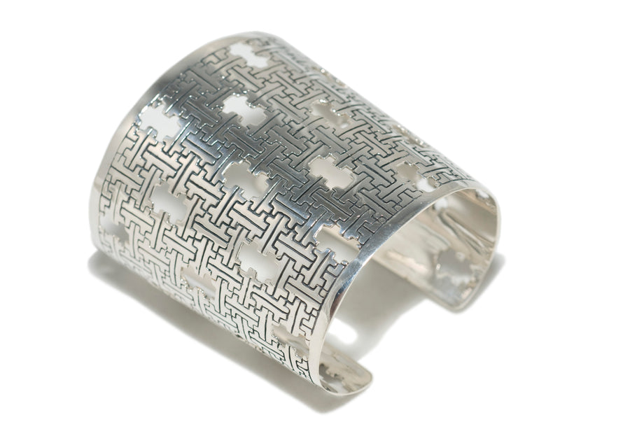 Sterling Silver & Bronze Cuff Bracelet (5511SS)