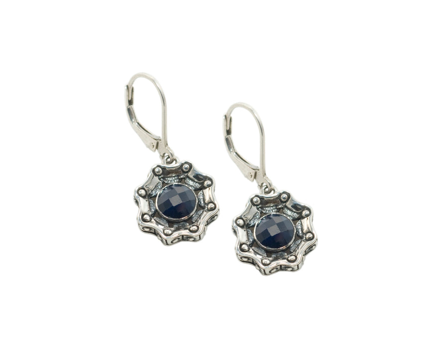 Sterling Silver Sapphire Earrings (3591SA)