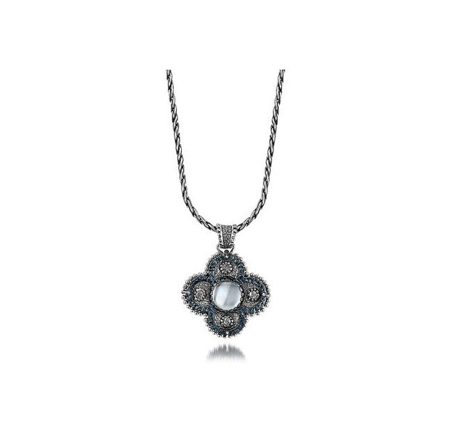 Oxidized Sterling Silver Necklace (7830SS/GMTL)