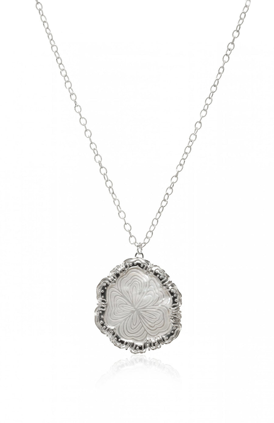 Sterling Silver Ripples Necklace (7881WMOP)