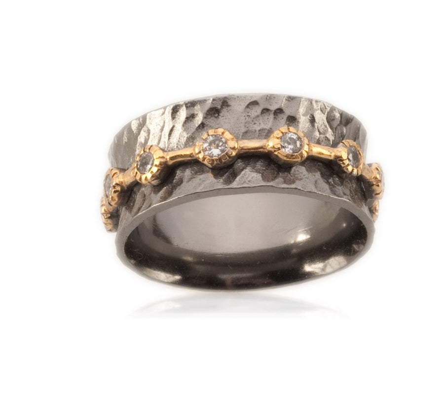 Oxidized Sterling Silver Ring (91100C)